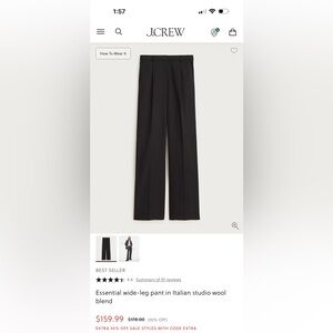 J. Crew Beige City Fit Trousers
